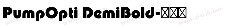 PumpOpti DemiBold字体转换